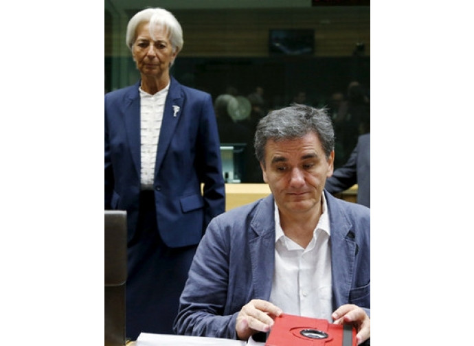 Lagarde (Fmi) e Tsakalotos (Grecia) Lagarde (Fmi) e Tsakalotos (Grecia)